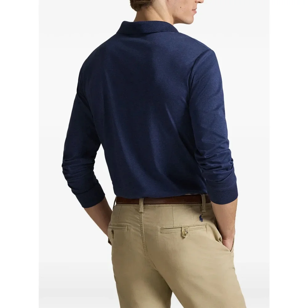 Polo Ralph Lauren Classic Fit Soft Cotton Johnny Collar Polo Shirt Navy L NWT